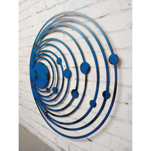 Solar System Piece - Metal Wall Art Home Decor - Handmade in the USA - Measures 30" x 30", Choose your Patina Color - Free Ship